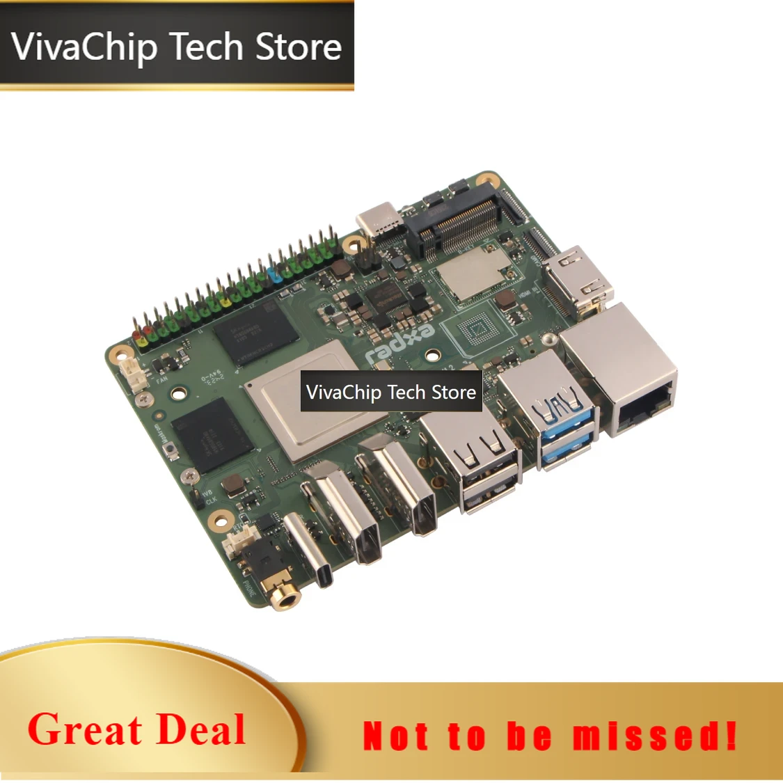 Rockchip Rk3588 Development Board - VivaChip TechRadxa ROCK 5B+ com CPU