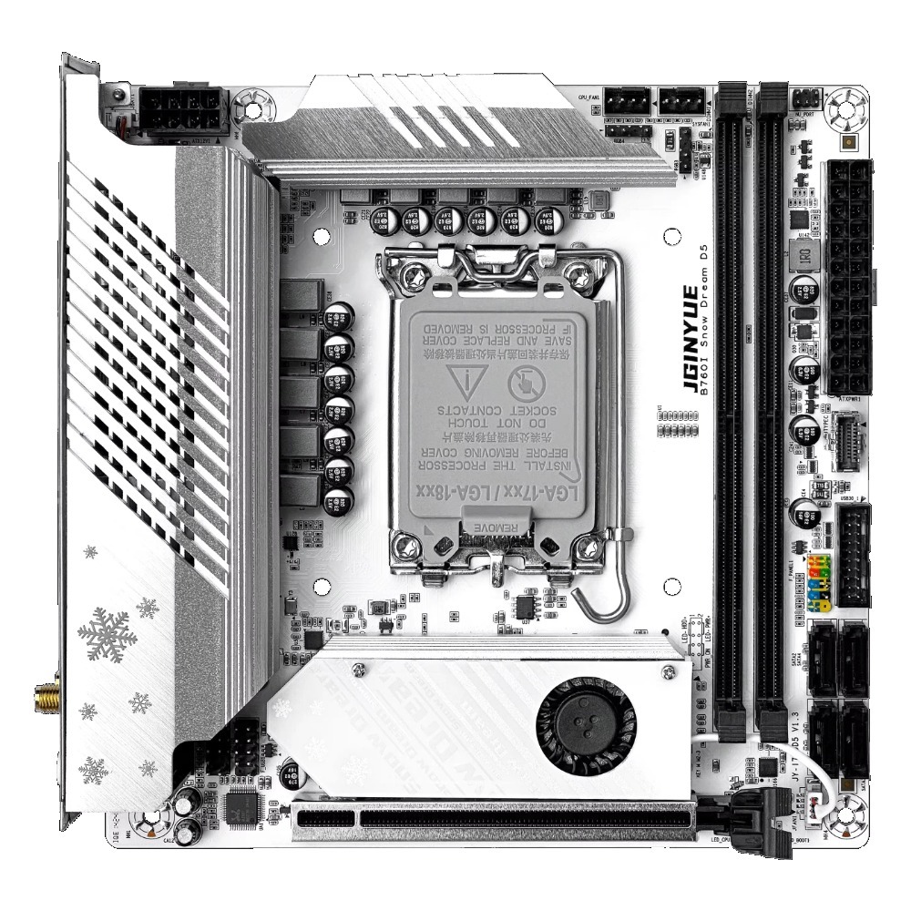Placa-mãe JGINYUE B760i-Snow D - Lga1700 Itx Motherboard Ddr5 avaliação e preço